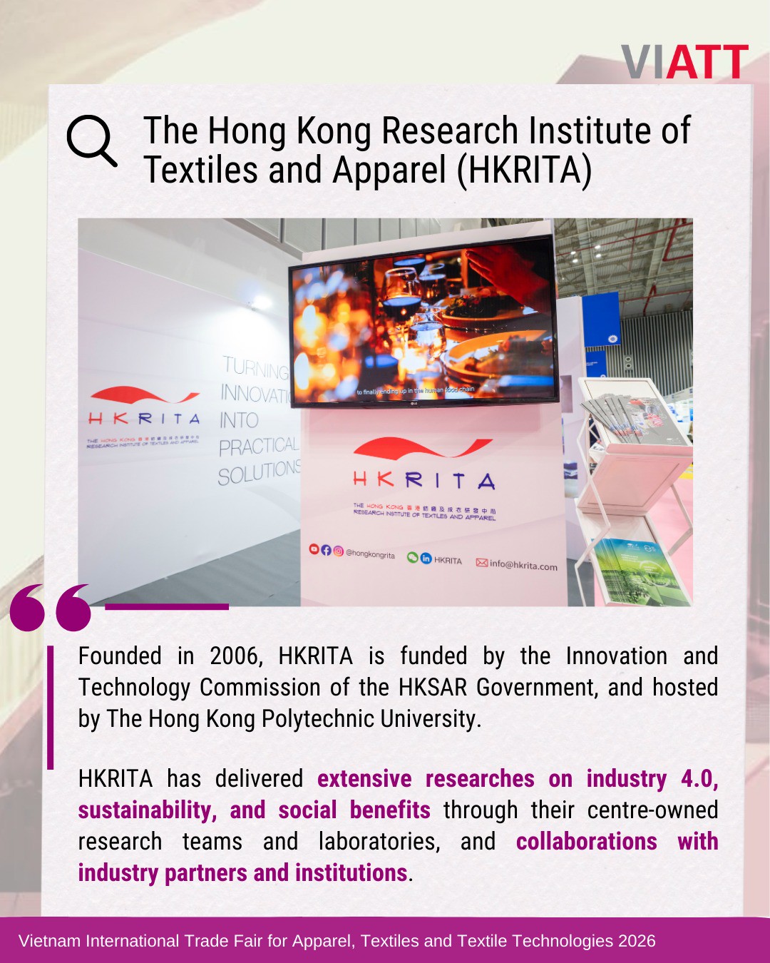 Innovation & Digital Solutions Zone: Kỷ nguyên số và bước tiến công nghệ dệt may